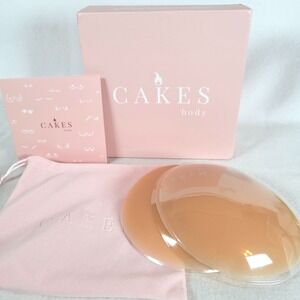 CAKES Body Womens Nipple Covers Non-Adhesive Grippy Silicone Size Plus Honey